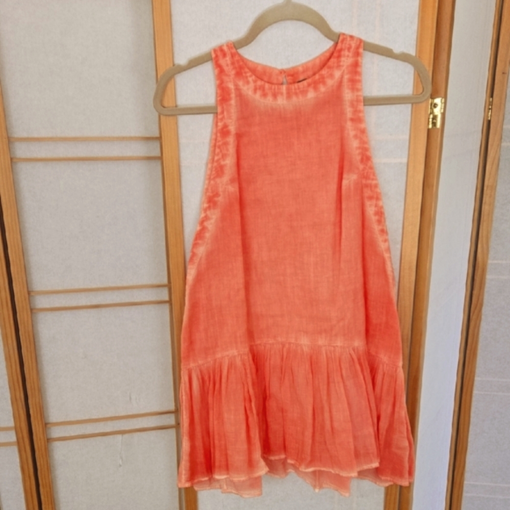 Free People Boho Coral Tunic Top X-Small NWOT